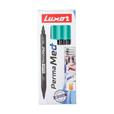 Deals, Discounts & Offers on Stationery - Luxor Perma Medium Marker Pen , Green ( Pack of 10 ) (9000030169)