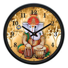 Deals, Discounts & Offers on  - Home Attire Ishanputra Plastic Wall Clock, (30cm X 30cm X 5cm), Black - HAC-6915
