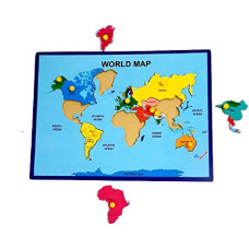 Deals, Discounts & Offers on Toys & Games - Popo Toys World Map, Multicolour, with Knob