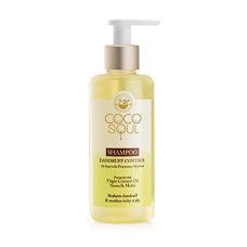 Deals, Discounts & Offers on Beauty Care - Coco Soul Dandruff Control Shampoo with Ayurvedic Medicine | 100% Cold Pressed Virgin Coconut Oil | Neem & Methi | Sulphate & Paraben Free | From the Makers of Parachute Advansed | 200ml