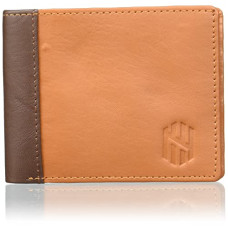 Deals, Discounts & Offers on Bags, Wallets & Belts - Nelle Harper Men's Leather Bifold Wallet, Tan, NHMLWV006