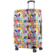 Deals, Discounts & Offers on  - Nasher Miles Polyester 75 cm (28 Inch) Large Protective Luggage Cover - Block Design