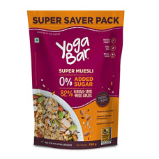 Deals, Discounts & Offers on  - Yogabar Super Muesli, No Added or Hidden Sugar, Breakfast Muesli with Probiotics & Prebiotics, 82% Almonds + Whole Grains + Chia Seeds + Flax Seeds, 700g