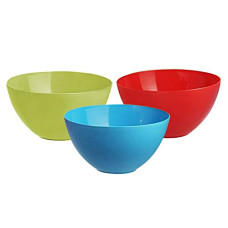 Deals, Discounts & Offers on  - Heart Home CTHH016458 Plastic Microwave Safe Mixing Bowl Set- 2000 ml (Multicolour) 3 Pieces