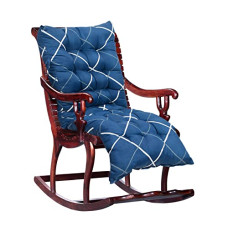 Deals, Discounts & Offers on Furniture - Heart Home Geomatric Printed Microfiber Comfortable, Soft, Long Back & Seat Rocking Chair, Lounger Cushion