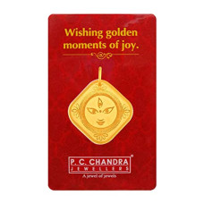 Deals, Discounts & Offers on Women - [For IDBI Bank Card] P.C Chandra Jewellers 22kt(916) Maa Durga Yellow Gold Coin Cum Pendant - 1 Gram