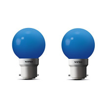 Deals, Discounts & Offers on  - wipro Glass Safelite N10004 B22 0.5-Watt Led Night Lamp (Pack Of 2, Blue)