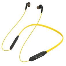 Deals, Discounts & Offers on Headphones - PunnkFunnk PF100 in-Ear Bluetooth Neckband with Up to 12Hrs Playback, Boom Mic & Bluetooth v5.0, Voice Assistant Wireless Earphone (Yellow)