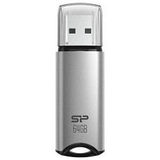 Deals, Discounts & Offers on  - Silicon Power 64GB USB 3.0 Flash Drive, Aluminum Casing Built-in Strap Hole, USB 3.2 Gen 1 USB 2.0 Thumb Drive Pen Drive Memory Stick, Silver, Marvel M02 Series