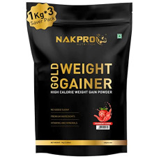 Deals, Discounts & Offers on  - NAKPRO GOLD WEIGHT GAINER | High Carbs & High Calorie | 12g Protein, 80g Carbs | Added Vitamins, Minerals & Digestive Enzymes | Easy Mixing, Easy Digesting Weight Gainer Powder
