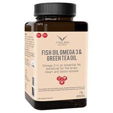 Deals, Discounts & Offers on  - Steelbird Omega-3 Fish Oil With Green Tea Oil Threefold Strength 1000 mg Capsules ( 400 mg EPA ; 300 mg DHA ; 100 mg Green Tea Oil ; 200 mg Other Omega 3 Fatty Acids ) - For Men & Women - 60 Capsules
