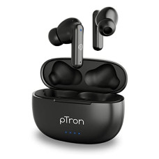 Deals, Discounts & Offers on Headphones - pTron Newly Launched Bassbuds Zen in-Ear TWS Earbuds with Quad ENC Mic & TruTalk, 50Hrs Playtime, BT5.3 Headphone with Mic, Deep Bass, Low Latency, Touch Control, Type-C Fast Charging & IPX4 (Black)