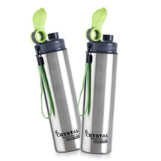 Deals, Discounts & Offers on  - Crystal CWB-041A Stainless Steel Water Bottle, 750ml, Pack of 2, Silver