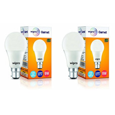 Deals, Discounts & Offers on  - wipro Garnet B22D LED Bulb (9-Watt, Cool Day Light) - Pack of 2