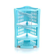 Deals, Discounts & Offers on Furniture - Nayasa Plastic Big Painted Corner Rack (Blue)