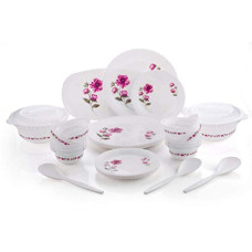Deals, Discounts & Offers on  - DAAS KITCHENWARE 32 Pcs Melamine Premium Dinner Set, Set of 32 Pieces Microwave Safe Dinner Set
