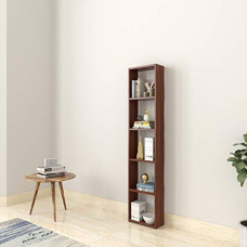 Deals, Discounts & Offers on Furniture - Amazon Brand - Solimo Denison Engineered Wood Bookcase/Display Stand (Walnut , Set of 5 Shelves)