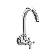 Deals, Discounts & Offers on Home Improvement - Cera F2009251 Sink Cock Wall Mounted With 170Mm Long Swivel Spout And Wall Flange (Silver)