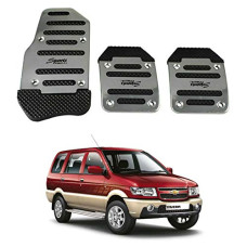 Deals, Discounts & Offers on  - Oshotto 3 Pcs Non-Slip Manual CS-373 Car Pedals Kit Sports Pad Covers Set Compatible with Chevrolet Tavera (Silver)