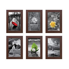 Deals, Discounts & Offers on  - Amazon Brand - Solimo Brown Collage set of 6 Photo Frames ( 5 X 7 Inch - 6 )