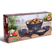 Deals, Discounts & Offers on  - BMS Lifestyle Presents UTC Brook Design Plastic Bowls Microwave Safe 8 Pcs Pudding Bowl Set , Colour May Vary