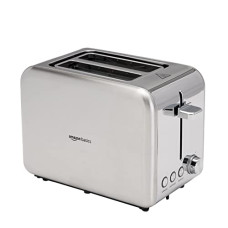 Deals, Discounts & Offers on  - Amazon Basics 2 slice Toaster with Stainless Steel Case & Removable Crumb Tray | 6 Time Settings & Auto Cutoff