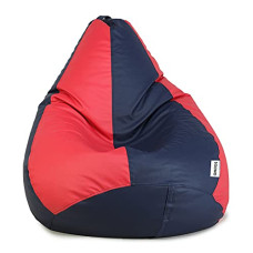 Deals, Discounts & Offers on Furniture - Amazon Brand - Solimo Classic XL Bean Bag Cover (Without Beans) - Blue And Pink