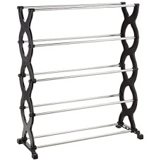 Deals, Discounts & Offers on  - Amazon Brand - Solimo 5 Layer Shoe Rack (Black, Plastic)