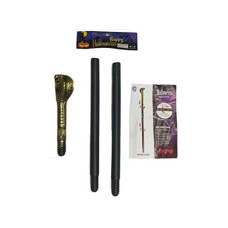 Deals, Discounts & Offers on  - BookMyCostume Snake Staff Wand Stick Kids Adults Fancy Dress Costume Halloween Accessories Black/Golden