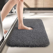 Deals, Discounts & Offers on  - BSPS Bathroom Door Mats Anti Slip Water Soak Size 40x60 cm, Pack of 1, Grey, Microfiber