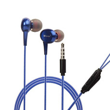 Deals, Discounts & Offers on Headphones - HITAGE Earphones HB-131+ Headphones Earplugs Headset High Definition Sound Deep Extra Bass Wired Earphone with in-line Mic Wide Compatibility Tangle Free Cable (Blue)