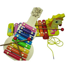 Deals, Discounts & Offers on  - Popo Toys Pre-School, Combo of 2, Colourful Xylophone Guitt, Colourful Xylophone Duck