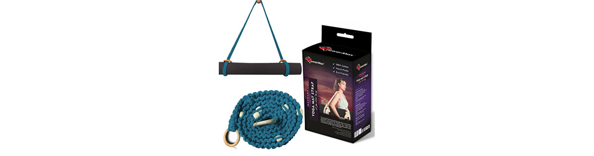 PowerMax Fitness Boho Hand Woven Yoga Mat Carrying Strap for