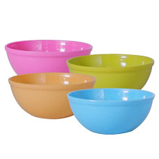 Deals, Discounts & Offers on  - Wonder Prime Sigma 1000 Microwave Safe Multipurpose Plastic Bowl Set, 4 pc Mixing Bowl 650 ml, Blue Yellow Green Pink Colour, Made in India, KBS02233