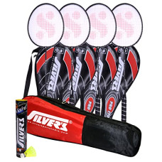 Deals, Discounts & Offers on  - Silver's Pro-170 Combo 5 (4 Badminton Rackets with 3/4 Covers,10 Plastic Shuttlecock, 1 SBK 509 Kit Bag (1 Compartment and 1 Pocket)