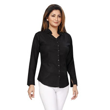 Deals, Discounts & Offers on Women - Aarika Women's Regular Shirt (SH-W-2002_Black L)