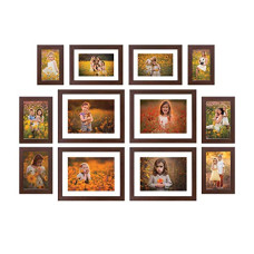 Deals, Discounts & Offers on  - Amazon Brand - Solimo Collage Set of 12 Brown Photo Frames ( 4 X 6 Inch- 2, 5 X 7 Inch - 4, 6 X 8 Inch - 2 & 8 X 10 Inch - 4)