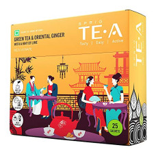 Deals, Discounts & Offers on  - SPRIG TE.A Green Tea with Oriental Ginger | Made with Fresh Ginger | Low Bitterness | 100% Soluble Green Tea | Rich in Antioxidants and Vitamin C | Relief from Nausea, Indigestion & vomiting | Aids in weight loss | Immunity Boosting | No Chemical Additive