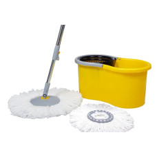 Deals, Discounts & Offers on Home Improvement - Esquire Elegant Yellow 360 Spin Mop Set with Additional Refill