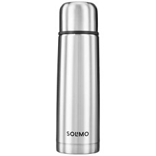 Deals, Discounts & Offers on  - Amazon Brand - Solimo Stainless Steel Insulated 24 Hour Hot or Cold Plain Lid Water Bottle, 750 ml (Silver)