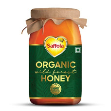 Deals, Discounts & Offers on  - Saffola Wild Forest Organic Honey -500g -NMR Tested, 100% Pure Wild Forest Organic Honey, Brown