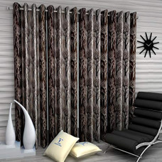 Deals, Discounts & Offers on  - Fashion String 4 Piece Abstract Tree Eyelet Polyester Window Curtains - 5 Feet, Brown