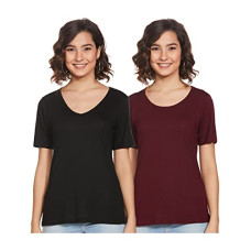 Deals, Discounts & Offers on Women - [Size L] Indigo Women's Regular Fit T-Shirt
