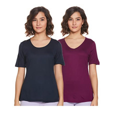Deals, Discounts & Offers on Women - [Size M] Indigo Women's Regular Fit T-Shirt