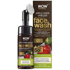 Deals, Discounts & Offers on Beauty Care - WOW Skin Science Apple Cider Vinegar Foaming Face Wash - with Organic Certified Himalayan Apple Cider Vinegar - No Parabens, Sulphate, Silicones & Color (with Built-in Brush) - 150mL