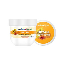 Deals, Discounts & Offers on Beauty Care - Gemblue Biocare Ubtan Body Yogurt - 200ml | Moisturizing & Nourishing Body Cream | Dry Damp & Dull Skin Hydrating | Refreshing Glowing Look (Ubtan Body Yogurt Cream, 200ml Pack of 1)