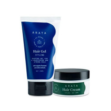 Deals, Discounts & Offers on Beauty Care - Arata Styling Hair Cream (100 GM) & Styling Hair Gel (150 ML) | Enhances Curl Pattern | Thick, Moisturising Formulas | Controls Frizz in Straight Hair | Adds Strong Hold in Short Hair