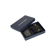 Deals, Discounts & Offers on  - Allen Solly Black Leather Luggage Tag Gift Set