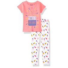 Deals, Discounts & Offers on  - CHEROKEE KIDS Girl's Cherokee Half Sleeve Regular FIT Coordinates Pajama Set (CCJGCOT20022ASO_Assorted_3-4 Years)