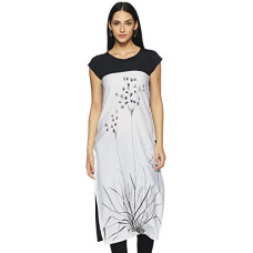 Deals, Discounts & Offers on Women - [Size 2XL] Ziyaa Women's Straight Fit Synthetic Kurta